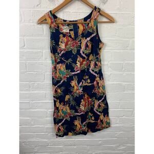 Hilo Hattie Women's V-Neck Floral Shift Dress Sleeveless Multicolor Size 2